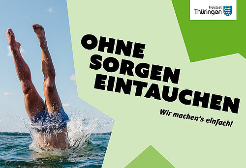 Kampagnenmotiv "Ohne Sorgen eintauchen"